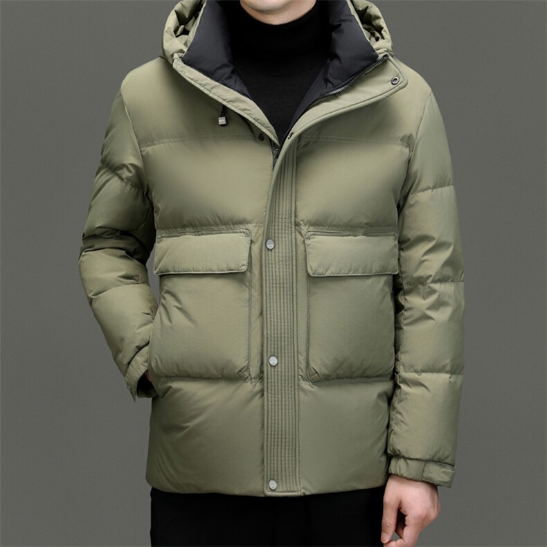 BNYR3967钱塘2020-2时尚简约冬季厚款中年男士90鸭绒羽绒服P245,男装羽绒服,钱塘207-2