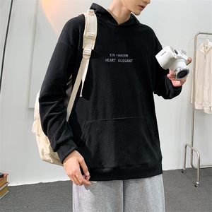外贸现货5万 奥粒绒宽松连帽刺绣卫衣男港风潮牌休闲上衣W2286P36图片