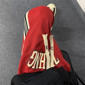 男秋季新款港风休闲裤织带发泡字母M241P35图片