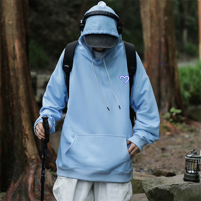 W08连帽卫衣秋装新款大码外套班服印花港风文艺休闲男女装学生朝，男装卫衣，星座115A-3