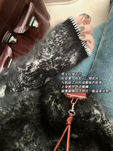 重工提花水墨画工艺重工拉绒工艺2025年秋季针织套头落肩袖圆领图片