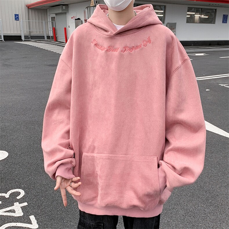 港风大码美式潮牌麂皮绒套头连帽卫衣男XZ213-JKPR204-P45控68,男装卫衣,星座213