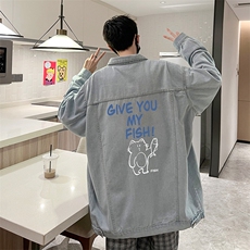 牛仔夹克男大码牛仔外套男茄克NJ77411-P60，男装夹克，电商A040