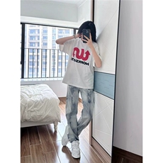 时尚气质日系牛仔长裤新款文艺潮流无品牌流行原宿ins百搭简约，男装休闲裤，星座601-1