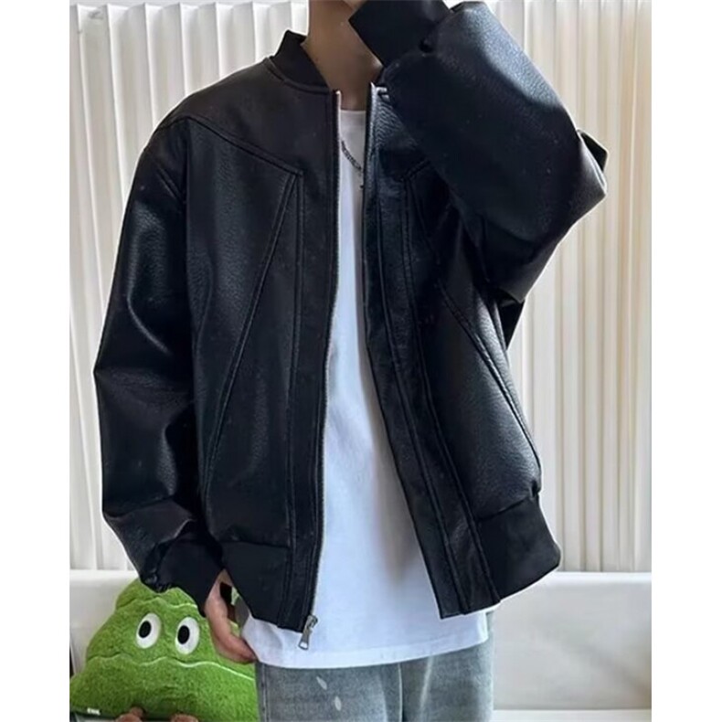 秋季新款男士皮衣夹克新款外套修身时尚上衣外套开衫JK641,男装夹克,星座1116A（原606A-3）