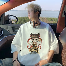 港风抖音直播宽松美式260克TB1826批28短袖220克纯棉T1826特P18，男装T恤，电商C408-1(原B339-1)