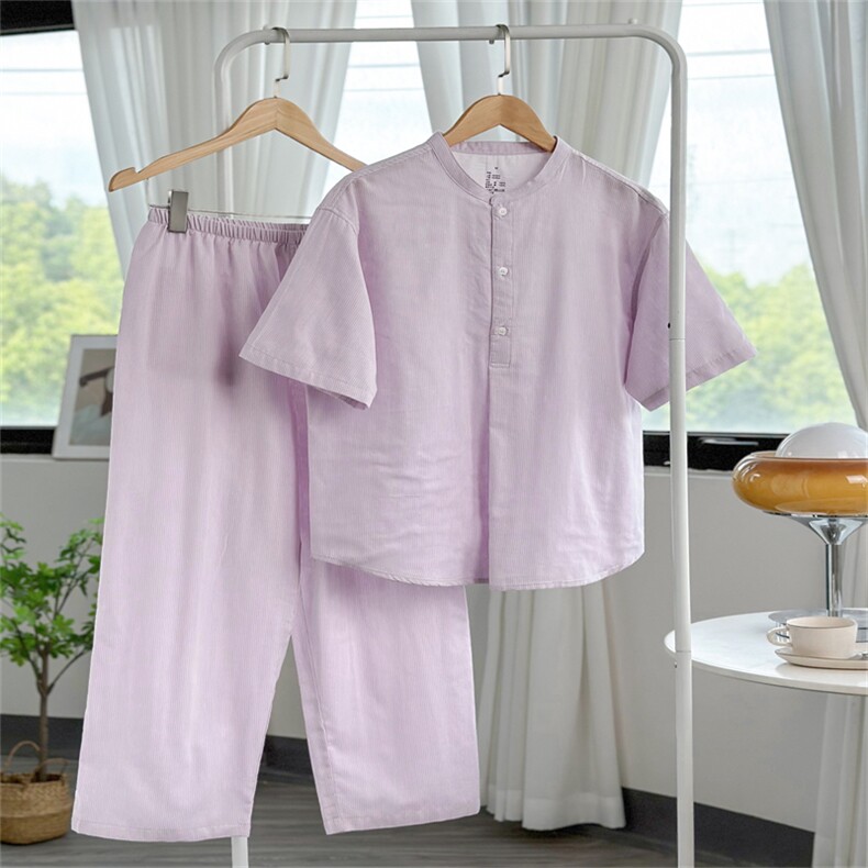 新款60s双层纱短袖系列--女款，睡衣套装，一起卖家纺