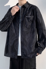 G806-P45秋季新款港风休闲宽松长袖衬衫男，男装衬衫，星座1204