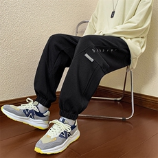 2024秋冬新款港风撞字母印花宽松束脚休闲裤运动裤K237-P60，男装休闲裤，星座914-3