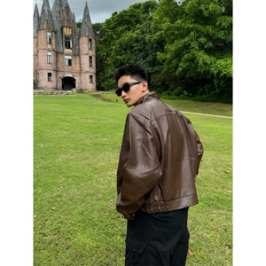（网图现货 ）潮流垫肩百搭皮衣 短款夹克外套 1209-1-JK20-P70图片