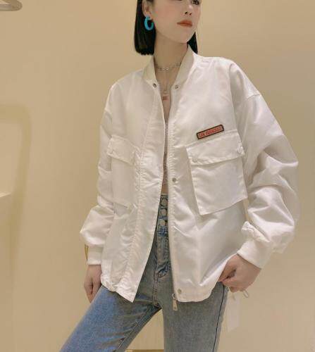 现货，春季棒球外套，女装，咖啡色