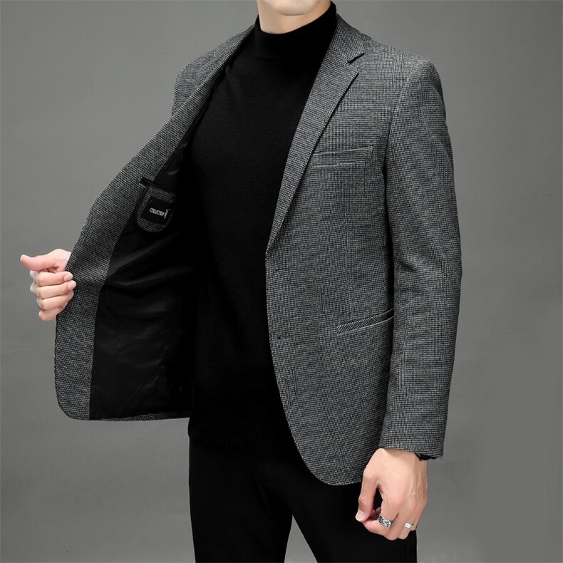 春秋西装上衣新款商务休闲西服中年爸爸装免烫外套ZL6802-P195,男装西服,星座1105-3