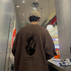 特P25控48秋冬新款男士圆领卫衣宽松休闲日常百搭上衣WQ2421，男装卫衣，电商B370