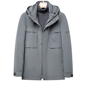 连帽羽绒服男2023冬季保暖休闲外套中年爸爸男羽绒服HPN2156-P320图片