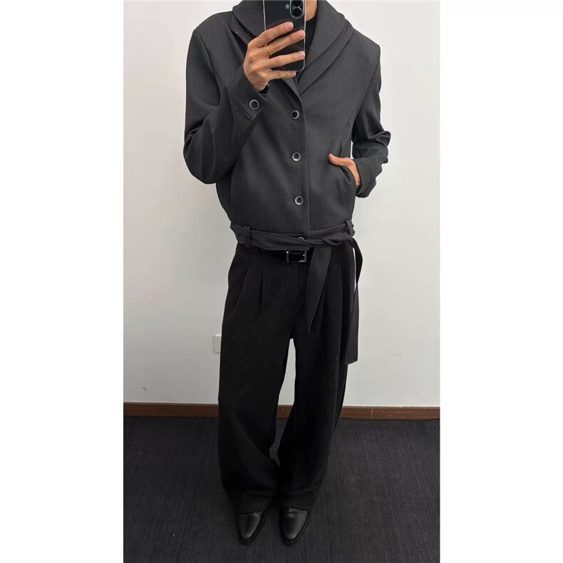 预售款~已下单春季混纺双领飘带西装斑驳领夹克外套XZ26801批118，男装夹克，星座1411A-6