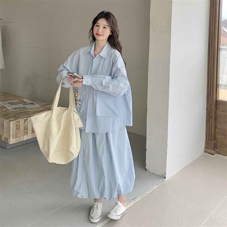 韩版衬衣半裙661-P175-K258,女装套装/套裙,2C108