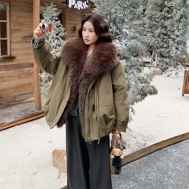 【有货】派克服毛领可脱卸2C115-2375-P215-K318,女装派克服,2C115