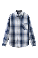 春季潮流格子衬衫男休闲长袖外套青少年男装，男装衬衫，星座1107-1