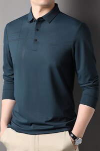 D66127钱塘2020-2中年男士长袖时尚休闲百搭薄款T恤数据好P72图片