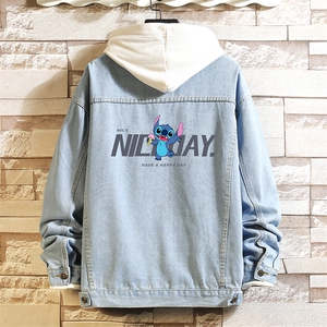 牛仔夹克男大码牛仔外套男茄克 NJ77173-P60加绒款-P75图片