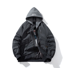现货三色带帽可拆卸秋冬飞行服棉服情侣装夹克潮牌炸街外套，男装夹克，电商A105