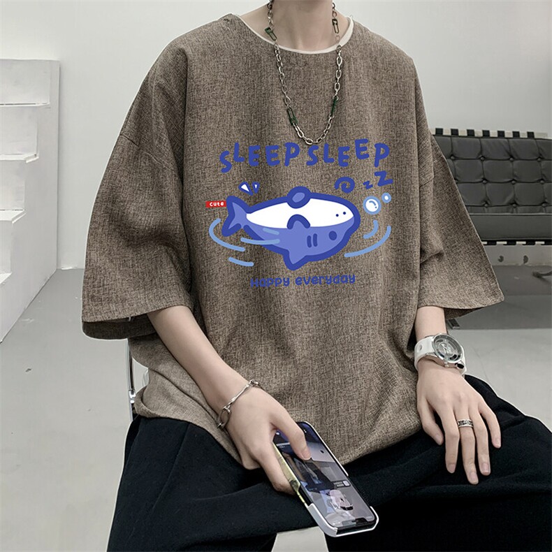 风复古亚麻短袖男棉麻t恤男半袖ZT71453-P35,男装T恤,电商A040