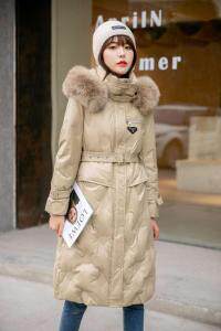 时尚休闲羽绒服，大毛领中长款，短款上市，白鸭90绒，女装羽绒服，艾瑞斯丽