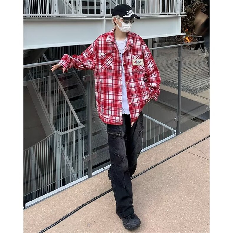 男秋季新款长袖衬衫毛呢刺绣外套CHT11P48,男装衬衫,星座1116-2