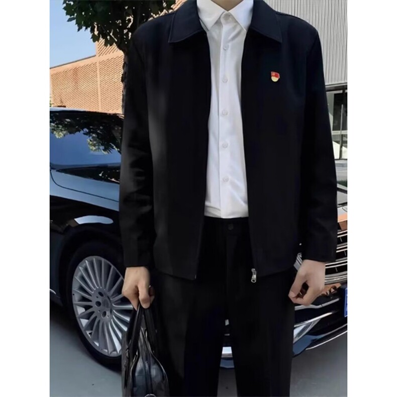 机关干部行政夹克男士春秋cleanfit成熟年轻领导外套,男装夹克,四季星座505