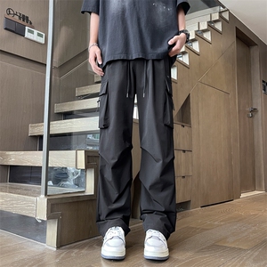 美式高街显高显瘦百搭舒适休闲工装裤伞兵坠感直筒裤 K211-特批38图片