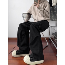 B221美式ins高街暗黑宽松直筒洗褪工装牛仔裤LK25438-P75控98，男装牛仔裤，电商B221