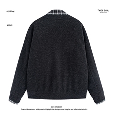 平铺~新标90白鸭绒冬季假两件毛呢羽绒服外套BK3333/P198，男装羽绒服，电商B331