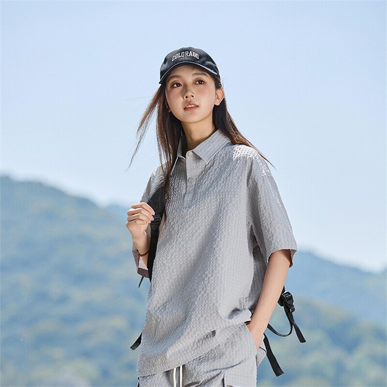 美式纯色POLO衫短袖夏季宽松百搭复古半袖上衣A406T6052特P35,男装T恤,星座309（原A406）