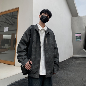 美式复古高街重磅皮衣外套机车潮牌夹克  225-2-JK601-P105图片