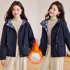 现货2025年冬季新款加绒棉衣保暖户外派克服，女装棉衣/棉服，悦祺