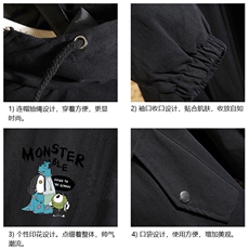 JK41074-P85纯棉连帽夹克男士大码工装夹克男外套男砖墙挂拍，男装夹克，电商A040A