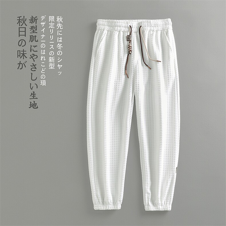 秋冬新款日系高级感雪尼尔束脚卫裤男欧棉绒大码运动裤K1028-P55,男装休闲裤,电商A082