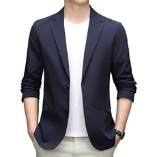 长袖2023年口袋中年翻领单排扣时尚春季上衣西服AJY2202，男装西服，钱塘6003（原4033）