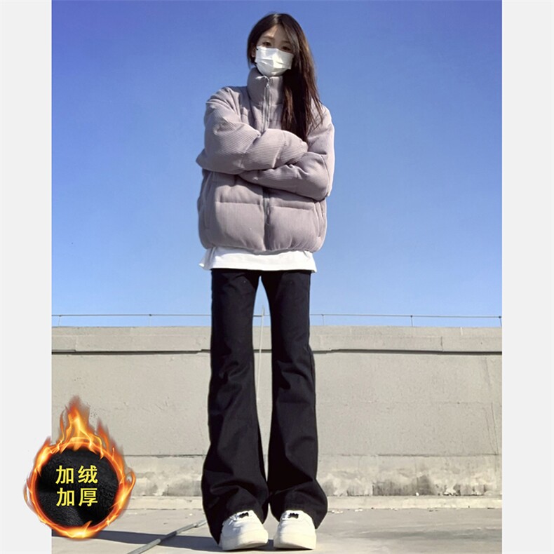 弹力加绒加厚黄泥色牛仔裤男715-6-BX07P50加绒P55(控78）图片