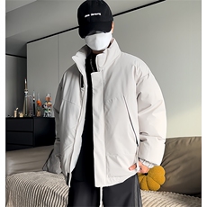 现货美式高街休闲夹克冬季立领纯色三防户外工装加厚棉服外套，男装夹克，电商A486