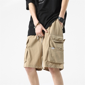 8XL-M 特大码冰丝短裤男五分裤褶皱休闲裤工装中裤DK1504P45控68图片