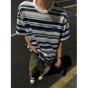 OOTD少年感条纹短袖T恤-TTH0033-XZ1005-1-P42图片