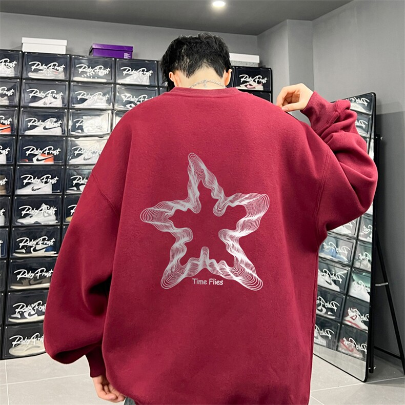 ！ 圆领卫衣男装港风长袖T恤男外套男WY174-P28图片