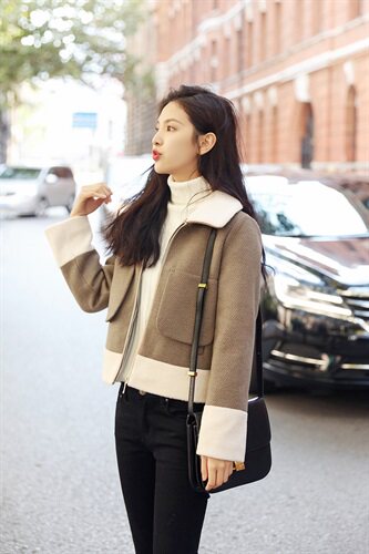 毛呢外套女2022流行新款娇小矮个子150cm冬学生森系显高呢子大衣图片