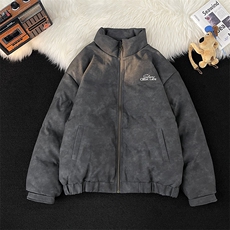 F73-P95冬季美式复古潮牌宽松加厚棉服男麂皮绒立领棉衣外套男，男装棉衣，星座512-6