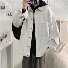 2021新款工装夹克日系百搭宽松春秋季潮牌ins牛仔外套W1460-P55，男装夹克，星座512-4