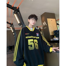 港风文艺纯色卫衣男春秋宽松潮流长袖打底衫，男装卫衣，星座716-3