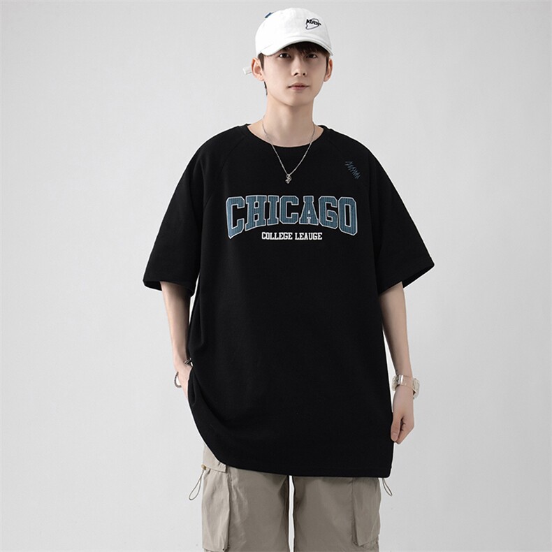 22年高品质港风纯短袖T恤珠地潮牌风美式街头风ZDY3401-P45,男装T恤,星座717