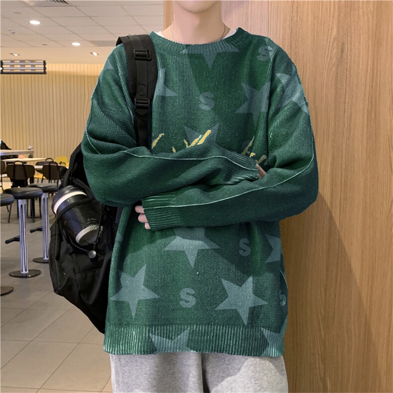 毛衣男韩版潮流宽松圆领毛衣字母有改MY5014P43，男装针织衫/毛衣，星座1116-2