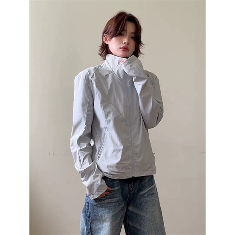 网图现货夏季网眼立领防晒衣运动户外轻量薄款外套男女A659-P48,男装防晒衣,星座1505